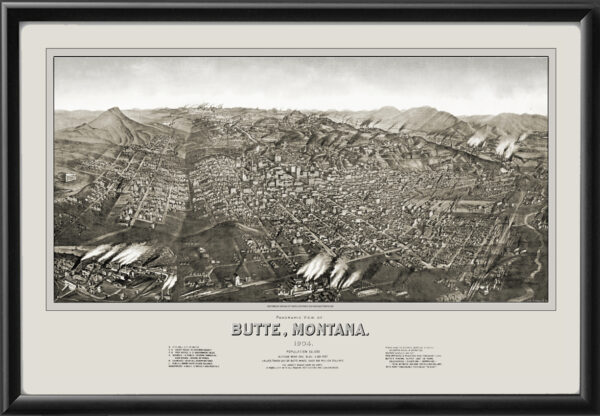 Butte MT 1904 Map