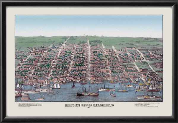 Alexandria VA 1863 TM Birds Eye View Map
