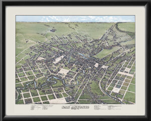 San Antonio TX 1873 TM Birds Eye View Map