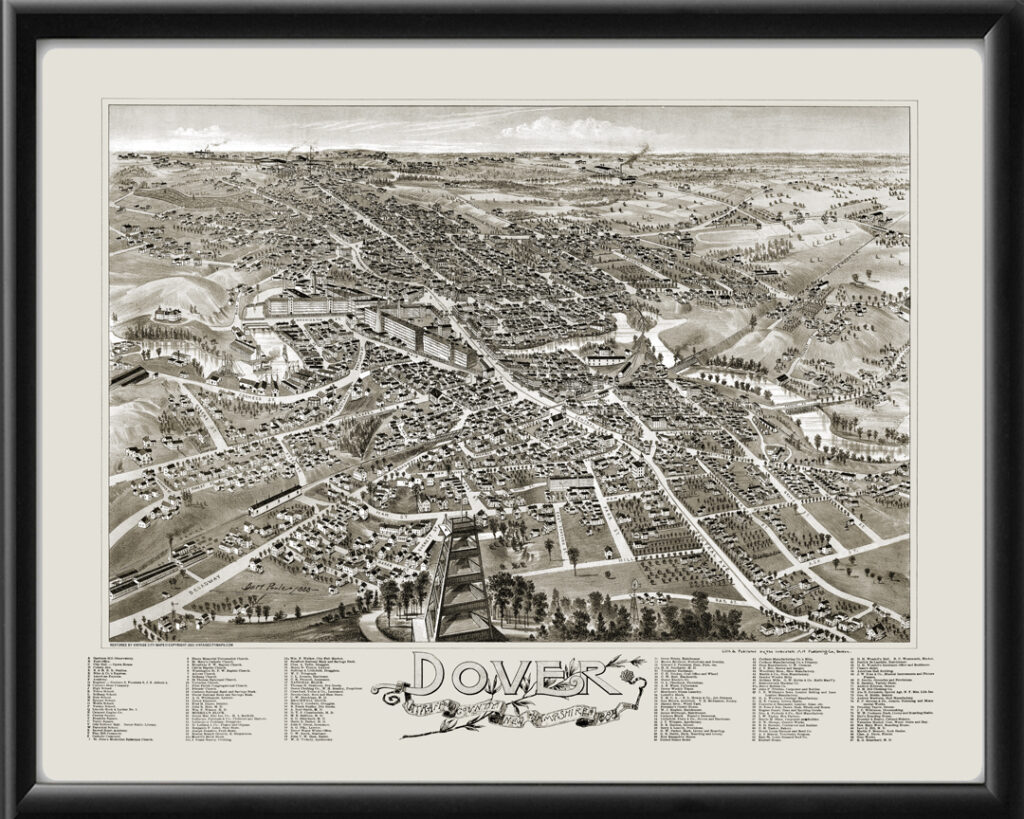 Dover NH 1888 Restored Map | Vintage City Maps
