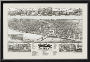 Racine WI 1883 JJStoner TM Bird's Eye View Map