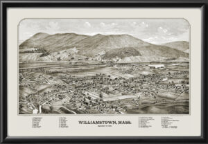 Williamstown MA 1889 LRBurleigh TM Bird's Eye View Map