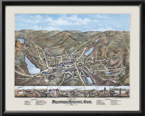 Stafford Springs CT 1878 OHBailey Tm Bird's Eye View Map