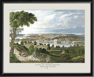 Washington DC 1834 from beyond the Navy Yard 1834