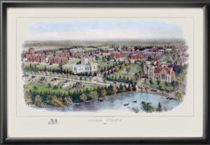Vassar College NY 1905 Rummell TM Birds Eye View Map