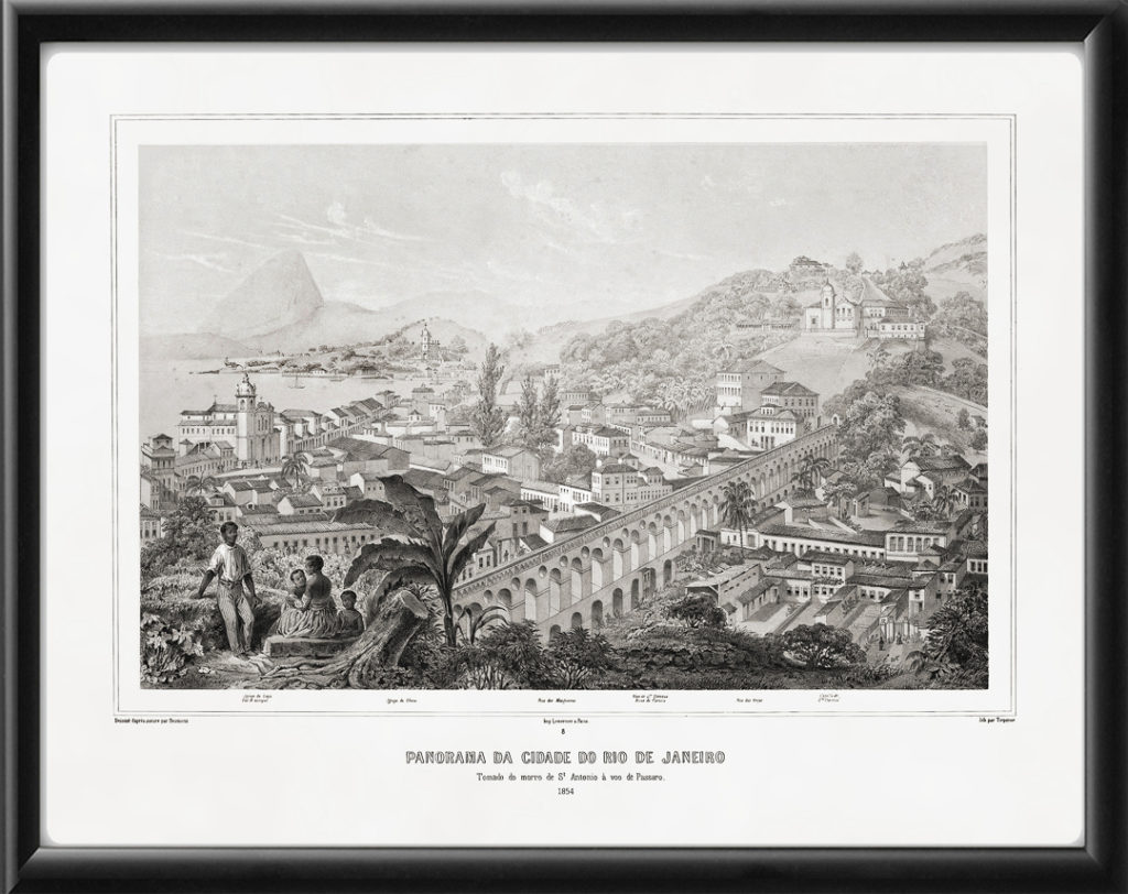 Rio de Janeiro Brazil 1854 Restored Map | Vintage City Maps