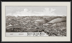South Acton MA 1886 LRBurleigh TM Bird's Eye View Map