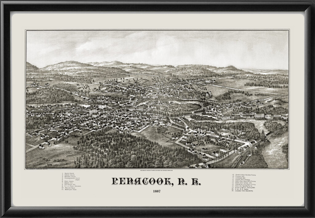 Penacook Penacook NH 1887 Restored Map | Vintage City Maps