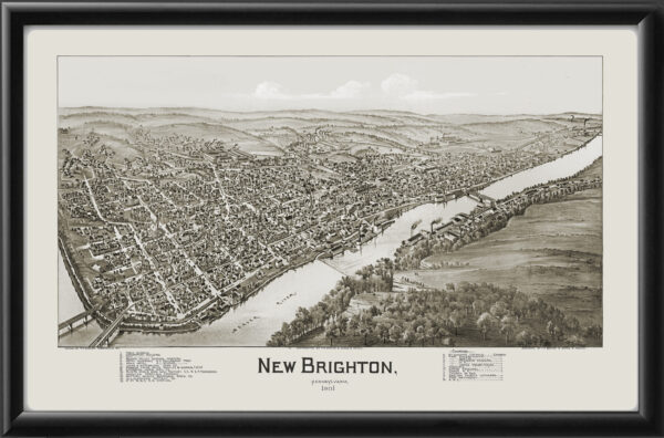 New Brighton PA TM Birds Eye View Map