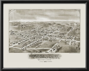 Womelsdorf PA 1898 TMFowler TM Birds Eye View Map