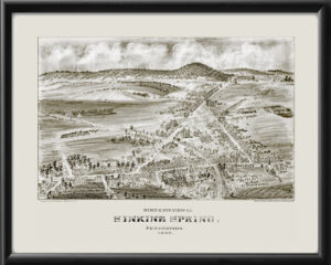 Sinking Spring PA 1896 TM Birds Eye View Map