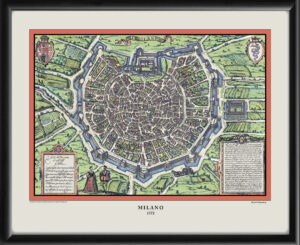 Milan by Braun & Hogenberg, 1572