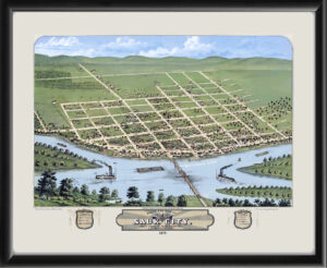 Sauk City WI 1870 by Albert Ruger