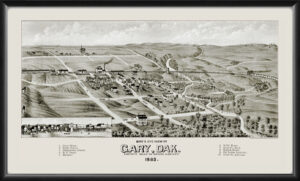 Gary SD 1883 Birds Eye View Map