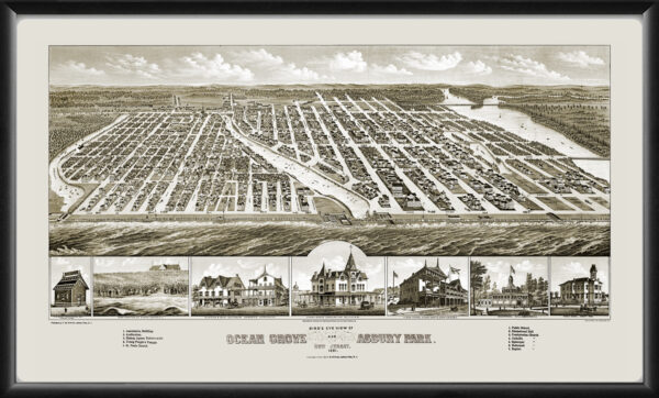 Ocean Grove & Asbury Park NJ 1881 TMFowlerTM