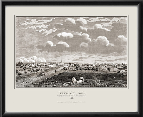 Cleveland OH 1833, From the Buffalo Road Looking West