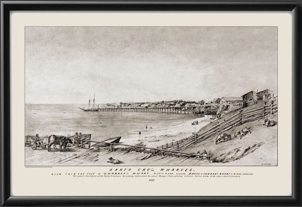 Santa Cruz CA Wharves 1863