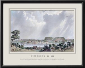 Pittsburgh PA 1790TM Birds Eye View Map