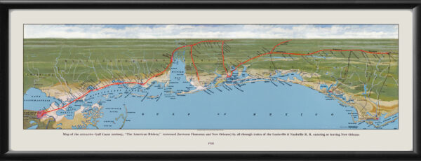 American Riviera - View of the Gulf Coast - 1926 Poole Bros. 24x60 14x40TM