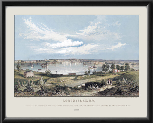 Louisville KY 1854 J. W. Hill Color TM