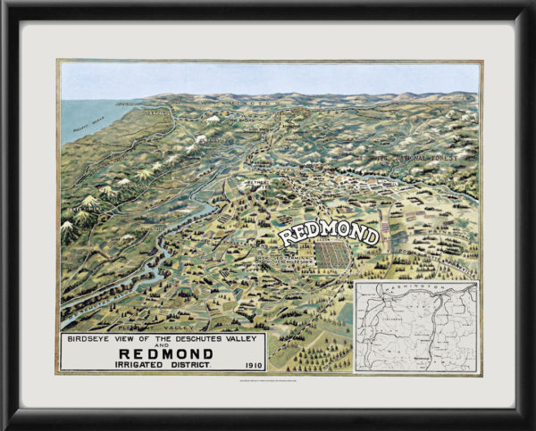 Redmond and Dechutes Valley 1910 (Color)