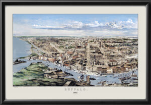 Buffalo NY 1853 COLOR J.W. Hill