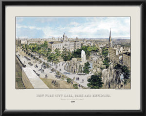 New York's City Hall, Park & Environs 1849