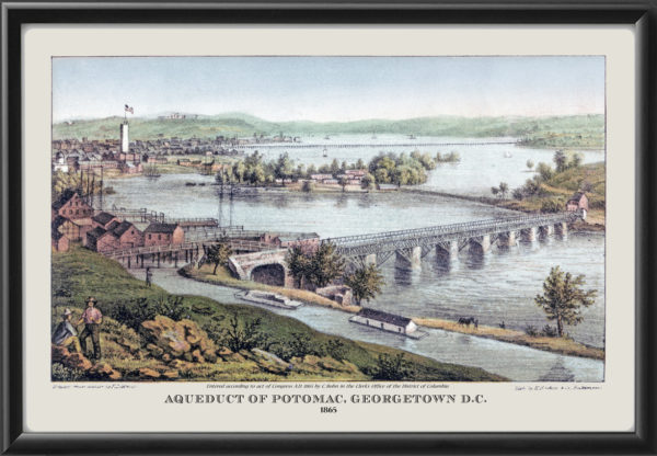 Aqueduct of the Potomac - Georgetown DC 1865
