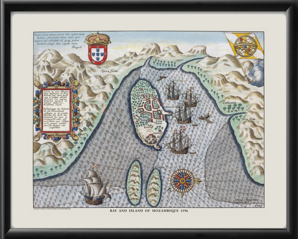 Vintage Mozambique Maps: Restored Old Maps of Mozambique | Vintage City ...
