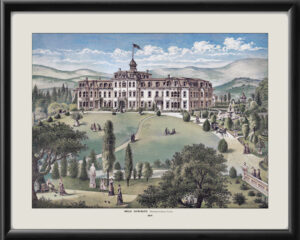 Mills Seminary (College) Oakland CA 1878 (Color)