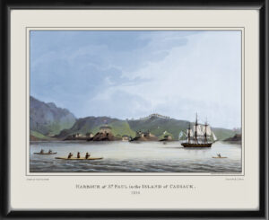 Harbor of St. Paul on Kodiak Island AK 1814 Urey Lisiansky