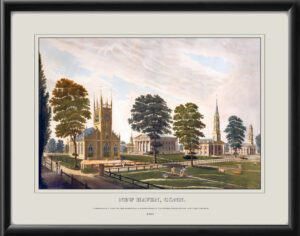 New Haven CT 1831 Birdseye View Map