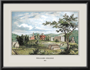 Williams College Williamstown MA with view of Lawrence Hall Color