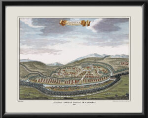 Longvek Cambodia 1724 Birdseye View Map