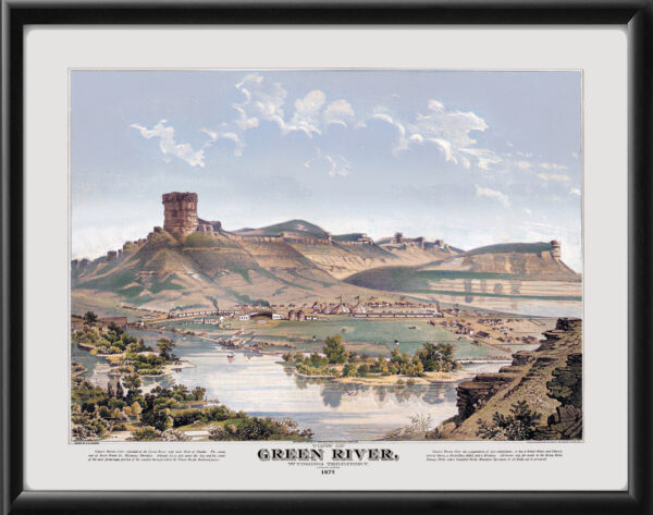 Green River WY 11875 E.S. Glover Birdseye View Map