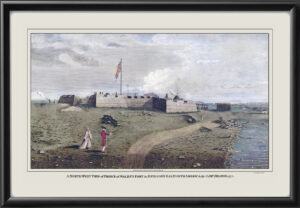 Prince of Wales Fort 1777 Birdseye View Map