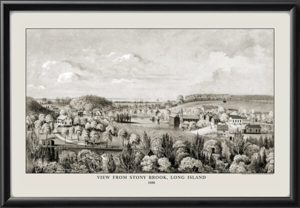 Stony Brook NY 1881 Edward Lange View from Stony Brook Long Island TM