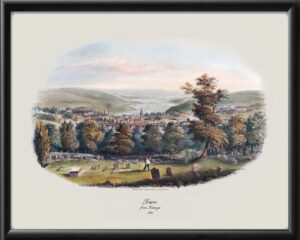 Truro Canada, from Kenwyn 1860 W. Willis TM Birds Eye View Map