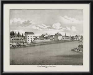 Turner OR 1878 Birds Eye View Map