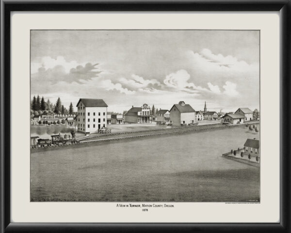 Turner OR 1878 Birds Eye View Map