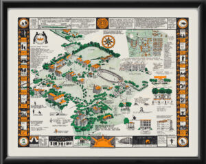 Syracuse University 1928 Birds Eye View Map