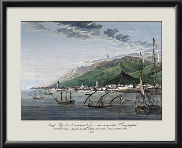 Santa Cruz on Tenerife Island, Canary Islands, 1813 (Color)