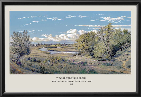 View of Dutchkill Creek, near Greenpoint, Long Island, New York.1857 William Rickarby Miller TM