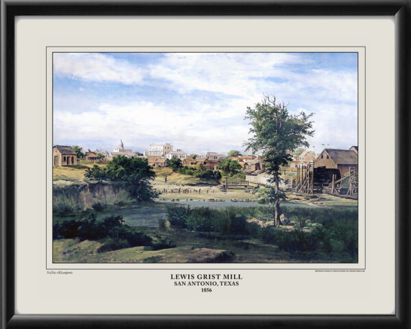 San Antonio TX 1856 Lewis Grist Mill Hermann LungkwitzTM
