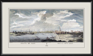 Damietta Egypt 1776 Restored Birds Eye View Map