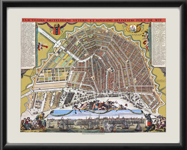 Amsterdam, Netherlands 1699 Bird's Eye View Map