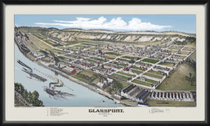 Glassport PA 1902 T.M. Fowler Restored Map