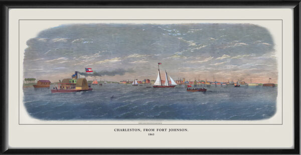 Charleston SC 1863 Panoramic View