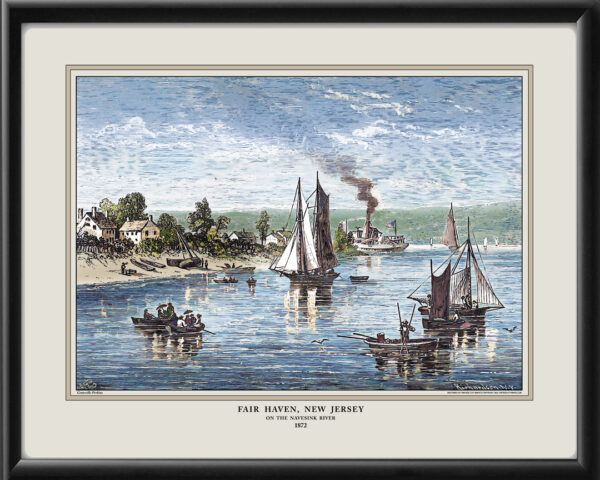 Fair Haven NJ 1872 Restored Map