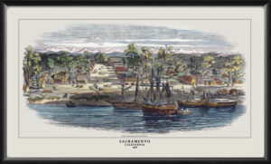 Sacramento CA 1850 #3 Restored Map